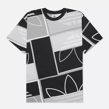 Мужская футболка adidas Originals All Over Print Logo Play, цвет чёрный, размер XS