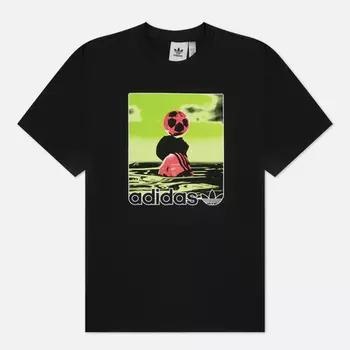 Мужская футболка adidas Originals Football Photo, цвет чёрный, размер S