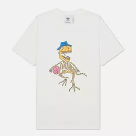 Мужская футболка adidas Originals Graphics Funny Dino, цвет белый, размер M