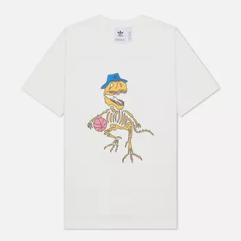 Мужская футболка adidas Originals Graphics Funny Dino, цвет белый, размер XXL