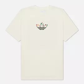 Мужская футболка adidas Originals Trefoil Bloom, цвет бежевый, размер XL