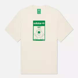 Мужская футболка adidas Originals x Disney Mike Wazowski, цвет бежевый, размер XS