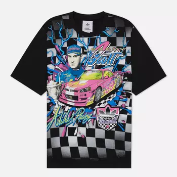 Мужская футболка adidas Originals x Jeremy Scott Rally, цвет чёрный, размер XS