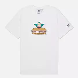 Мужская футболка adidas Originals x The Simpsons Krusty Burger, цвет белый, размер L