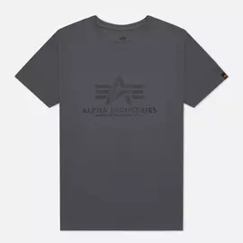Мужская футболка Alpha Industries Basic, цвет серый, размер XXL