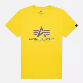 Мужская футболка Alpha Industries Basic, цвет жёлтый, размер XXXL