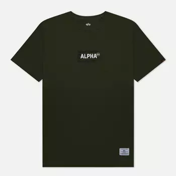 Мужская футболка Alpha Industries Code Graphic, цвет оливковый, размер XXL