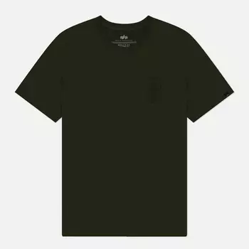 Мужская футболка Alpha Industries Dog Tag, цвет оливковый, размер XL