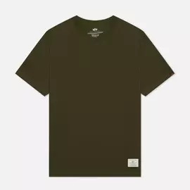 Мужская футболка Alpha Industries Essential, цвет оливковый, размер L