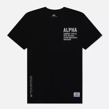 Мужская футболка Alpha Industries Graphic, цвет чёрный, размер M