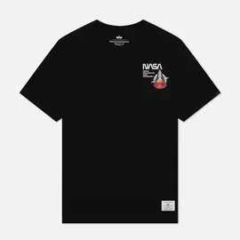 Мужская футболка Alpha Industries NASA Columbia, цвет чёрный, размер XXL