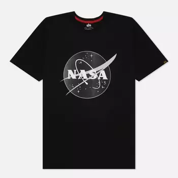Мужская футболка Alpha Industries NASA Logo, цвет чёрный, размер XXL