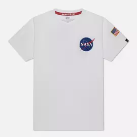 Мужская футболка Alpha Industries NASA Space Shuttle, цвет белый, размер XS