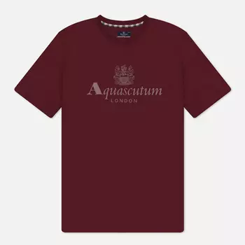 Мужская футболка Aquascutum Active Big Logo, цвет бордовый, размер L