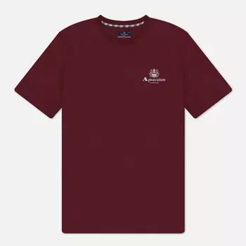 Мужская футболка Aquascutum Active Small Logo, цвет бордовый, размер M