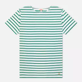 Мужская футболка Armor-Lux Heritage Mariniere Hoedic, цвет зелёный, размер M