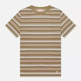 Мужская футболка Armor-Lux Heritage Striped Regular Fit, цвет бежевый, размер XS