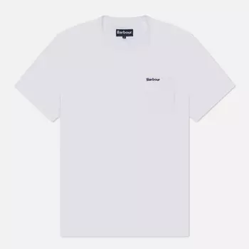 Мужская футболка Barbour Langdon Pocket, цвет белый, размер L