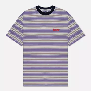 Мужская футболка Butter Goods Cliff Stripe, цвет фиолетовый, размер M