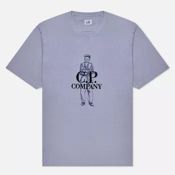 Мужская футболка C.P. Company 1020 Jersey British Sailor, цвет фиолетовый, размер L