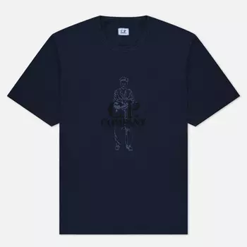 Мужская футболка C.P. Company 1020 Jersey British Sailor, цвет синий, размер XXL