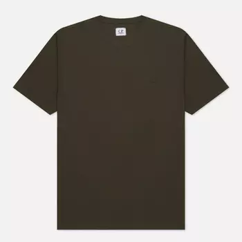 Мужская футболка C.P. Company 30/1 Jersey Goggle, цвет оливковый, размер XXL