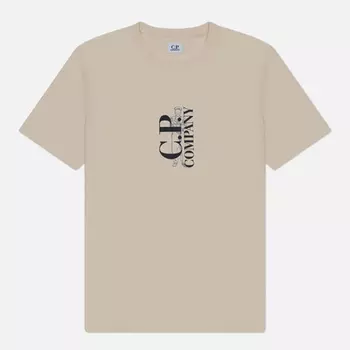 Мужская футболка C.P. Company 30/1 Jersey British Sailor Graphic, цвет бежевый, размер XXXL