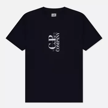 Мужская футболка C.P. Company 30/1 Jersey British Sailor Graphic, цвет синий, размер XXL