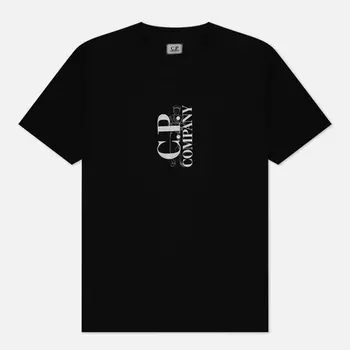 Мужская футболка C.P. Company 30/1 Jersey British Sailor Graphic, цвет чёрный, размер XXL