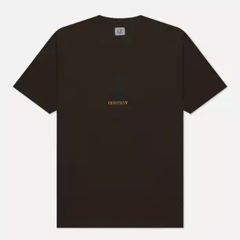 Мужская футболка C.P. Company 30/1 Waffled British Sailor, цвет оливковый, размер XXL