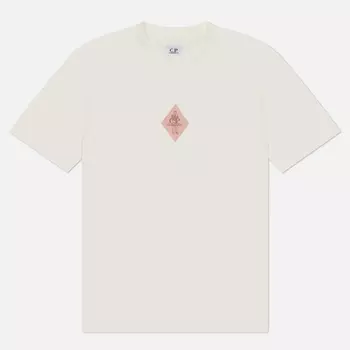 Мужская футболка C.P. Company 30/1 Jersey Front & Back Logo, цвет белый, размер XXL