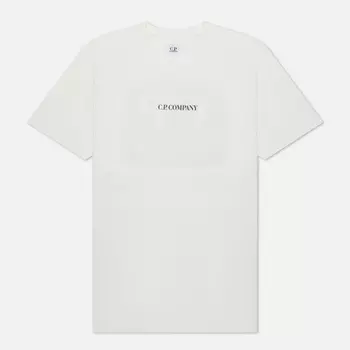 Мужская футболка C.P. Company 30/1 Jersey Blurry Logo, цвет белый, размер L