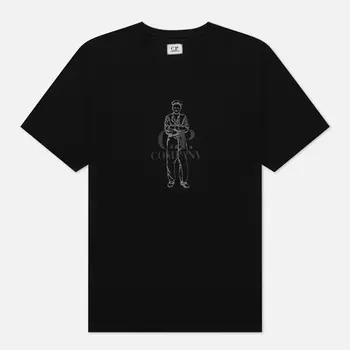 Мужская футболка C.P. Company 30/1 Jersey British Sailor, цвет чёрный, размер XXXL