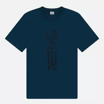 Мужская футболка C.P. Company 30/2 Mercerized Jersey Twisted British Sailor, цвет синий, размер XXXL