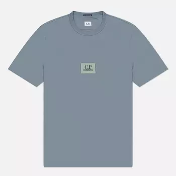 Мужская футболка C.P. Company 30/2 Mercerized Jersey Twisted Small Logo, цвет голубой, размер XXL