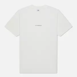 Мужская футболка C.P. Company Classic Logo, цвет белый, размер S