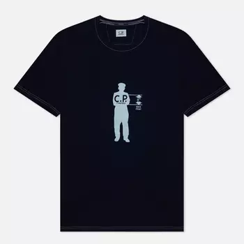 Мужская футболка C.P. Company Indigo Jersey, цвет синий, размер XXL