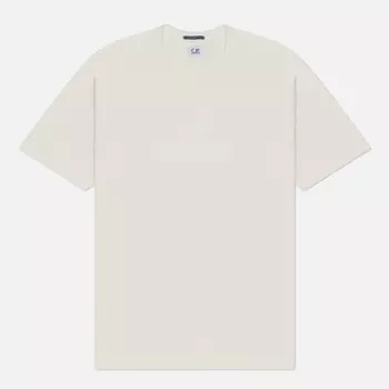 Мужская футболка C.P. Company Mercerized 30/2 Jersey Twisted Bold Logo, цвет белый, размер XL
