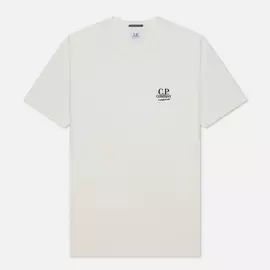 Мужская футболка C.P. Company Mercerized Jersey Garment Dyed, цвет белый, размер M