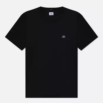 Мужская футболка C.P. Company Tacting Piquet Logo, цвет чёрный, размер S