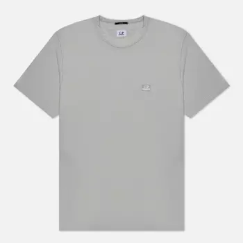 Мужская футболка C.P. Company Tacting Piquet Logo, цвет серый, размер S