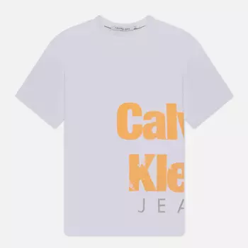 Мужская футболка Calvin Klein Jeans Bold Institutional Rib, цвет белый, размер L