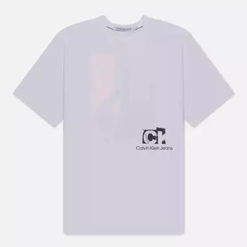 Мужская футболка Calvin Klein Jeans Connected Layer Landscape, цвет белый, размер XXL