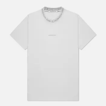 Мужская футболка Calvin Klein Jeans Logo Jacquard, цвет белый, размер M
