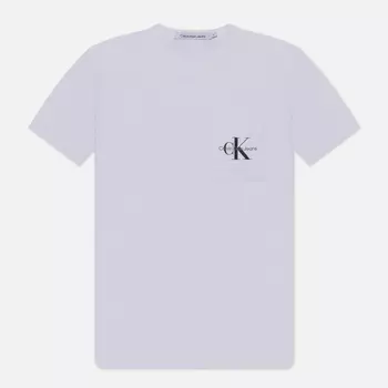 Мужская футболка Calvin Klein Jeans Slim Monogram Pocket, цвет белый, размер XL