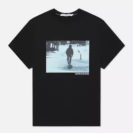 Мужская футболка Calvin Klein Jeans Urban Skater Box, цвет чёрный, размер XXS