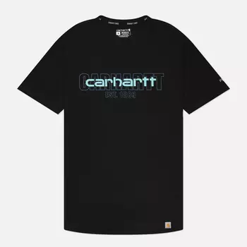 Мужская футболка Carhartt Force Relaxed Fit Midweight Logo Graphic, цвет чёрный, размер XXL
