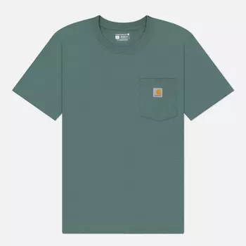 Мужская футболка Carhartt Relaxed Fit Heavyweight K87 Pocket, цвет зелёный, размер L