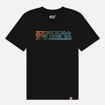 Мужская футболка Carhartt Relaxed Fit Lightweight Logo Graphic, цвет чёрный, размер XL