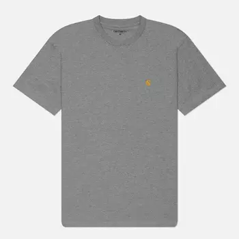 Мужская футболка Carhartt WIP Chase, цвет серый, размер XXL
